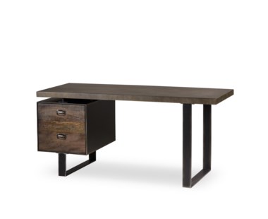 Charles Desk - Single Ped / Concrete